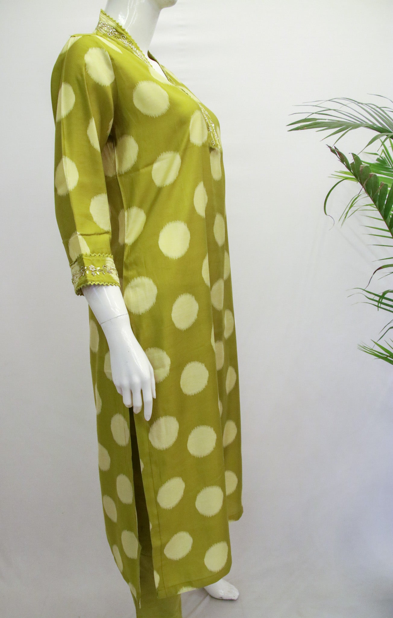 Muslin Green Top and Pant Set