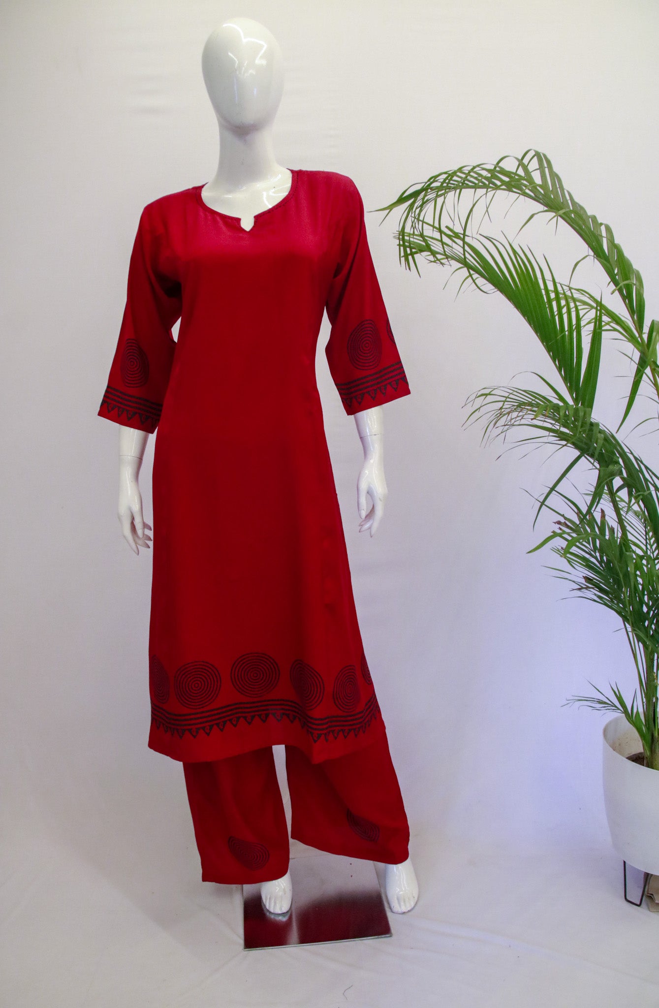 Muslin Red Co-Ord Set