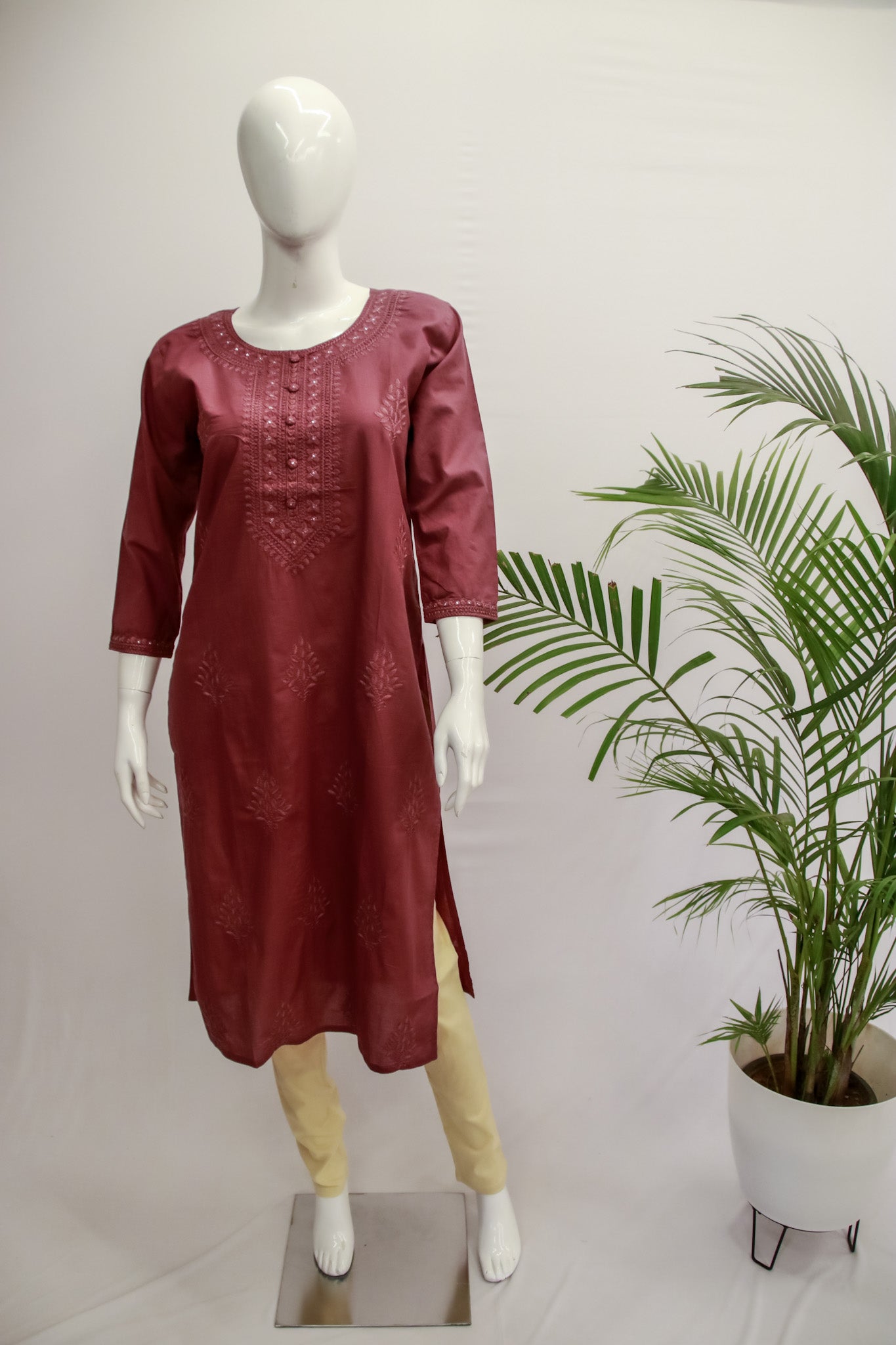 Cotton Chikankari Kurti