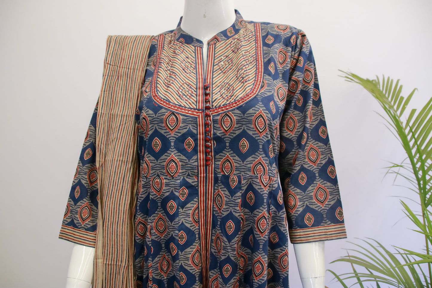 Premium Cotton Ajrakh Gown
