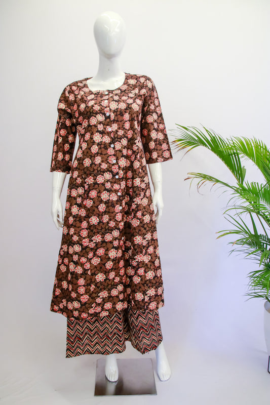 Floral Cotton Top Pant Set