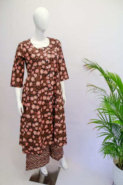 Floral Cotton Top Pant Set