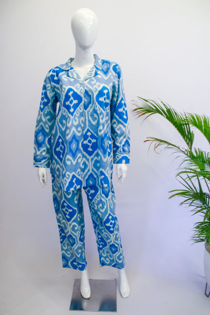 Blue Printed Co-ord Set
