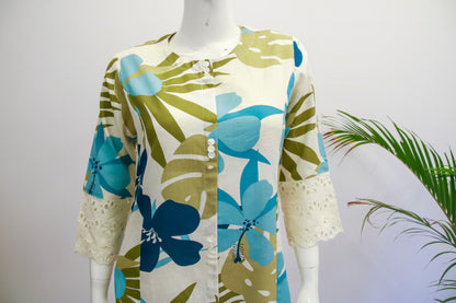 Flex Cotton Printed Floral Top and Pant Set