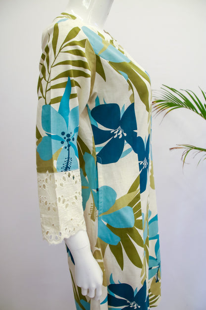 Flex Cotton Printed Floral Top and Pant Set