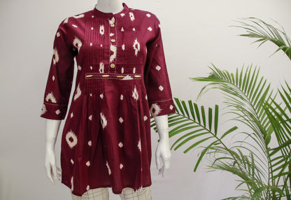 Cotton  Maroon Tunic