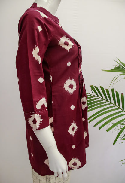 Cotton  Maroon Tunic