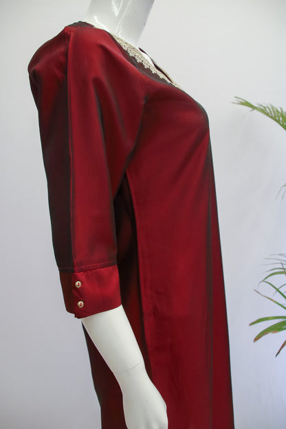 Maroon Silk Kurti