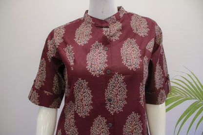 Maroon Top and Pant Set