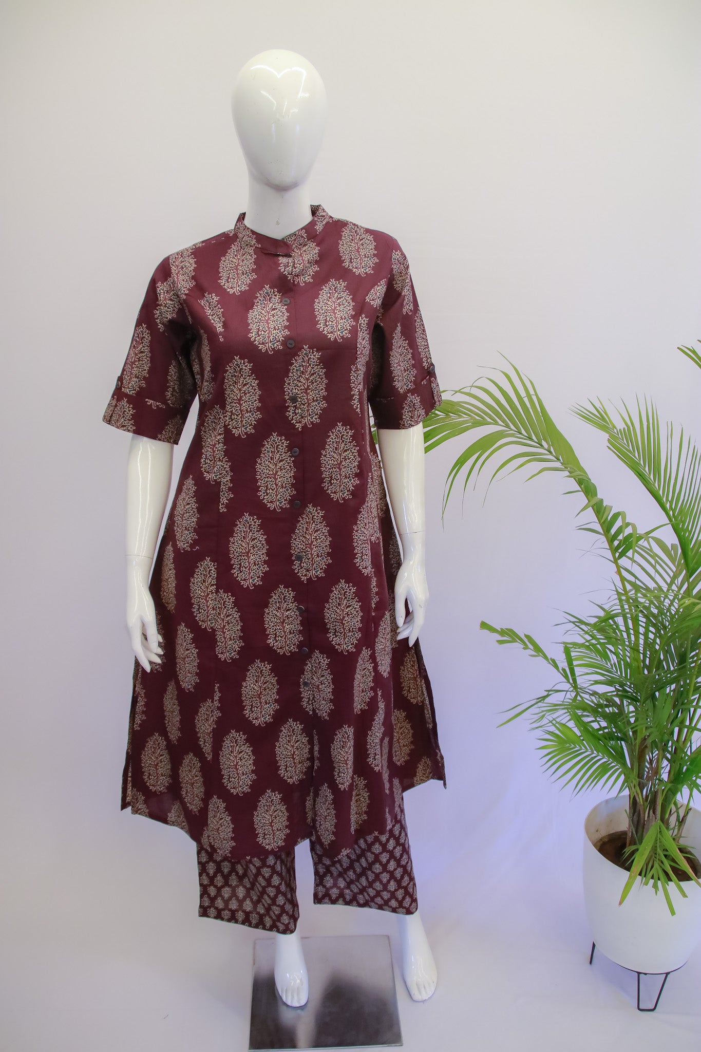 Maroon Top and Pant Set