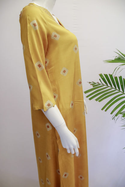 Muslin  Mustard Top and Pant Set