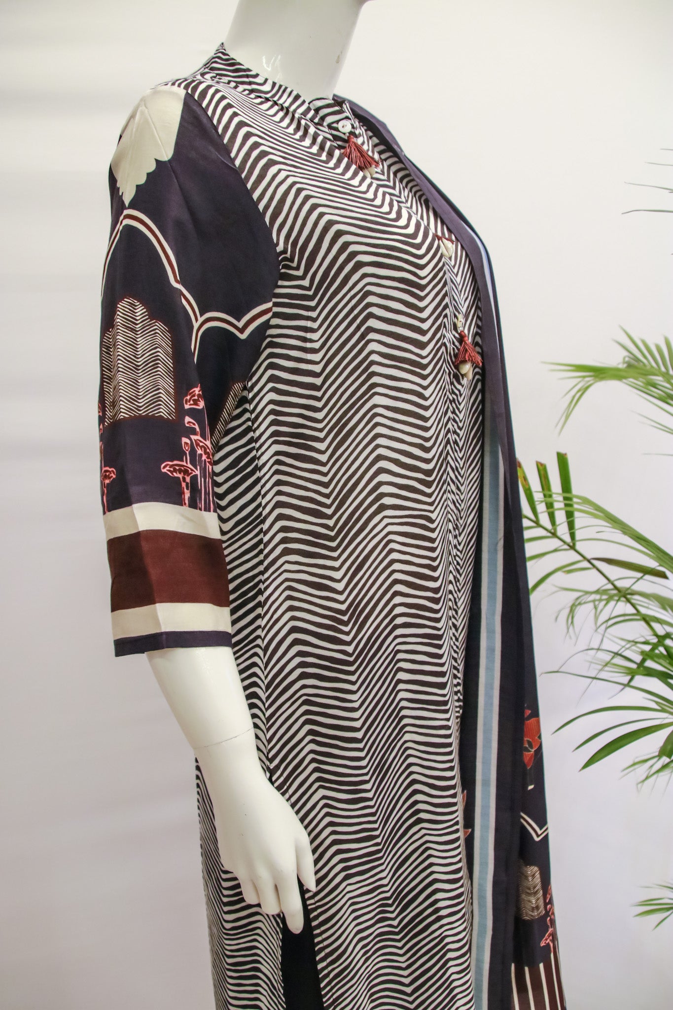 Muslin Zebra Dupatta Set