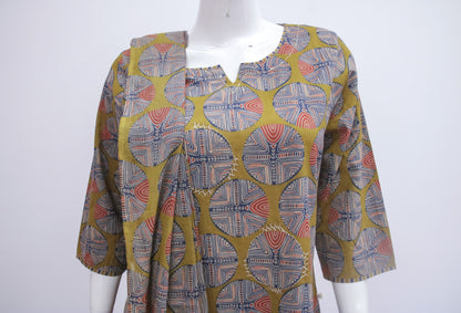 Mustard A-Line Dupatta set