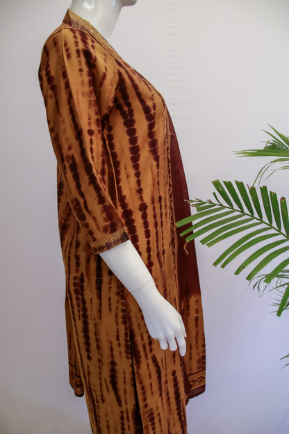 Mustard Muslin Dupatta Set