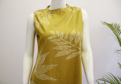 Mustard Sleeveless Top and Pant Set