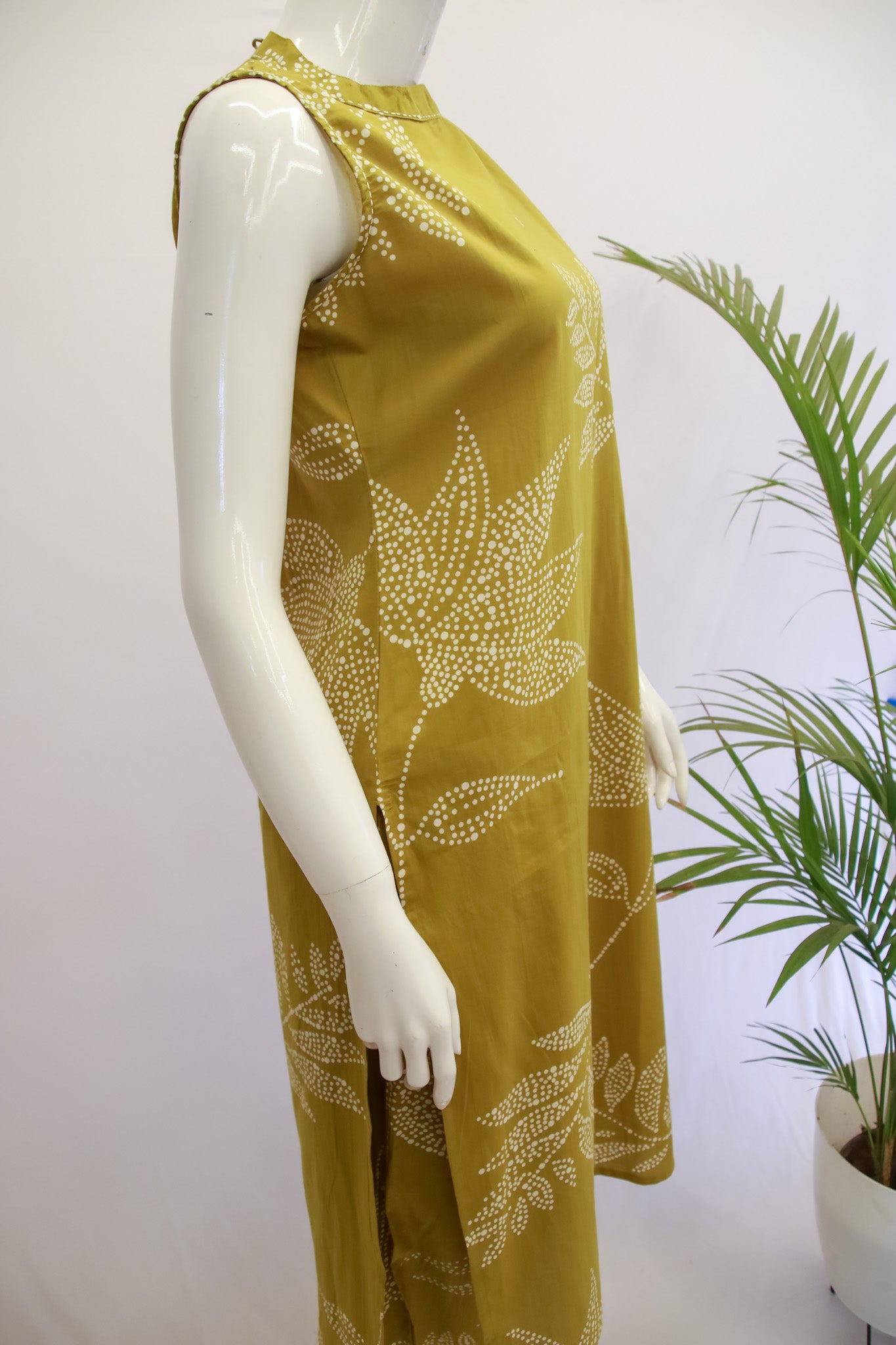 Mustard Sleeveless Top and Pant Set
