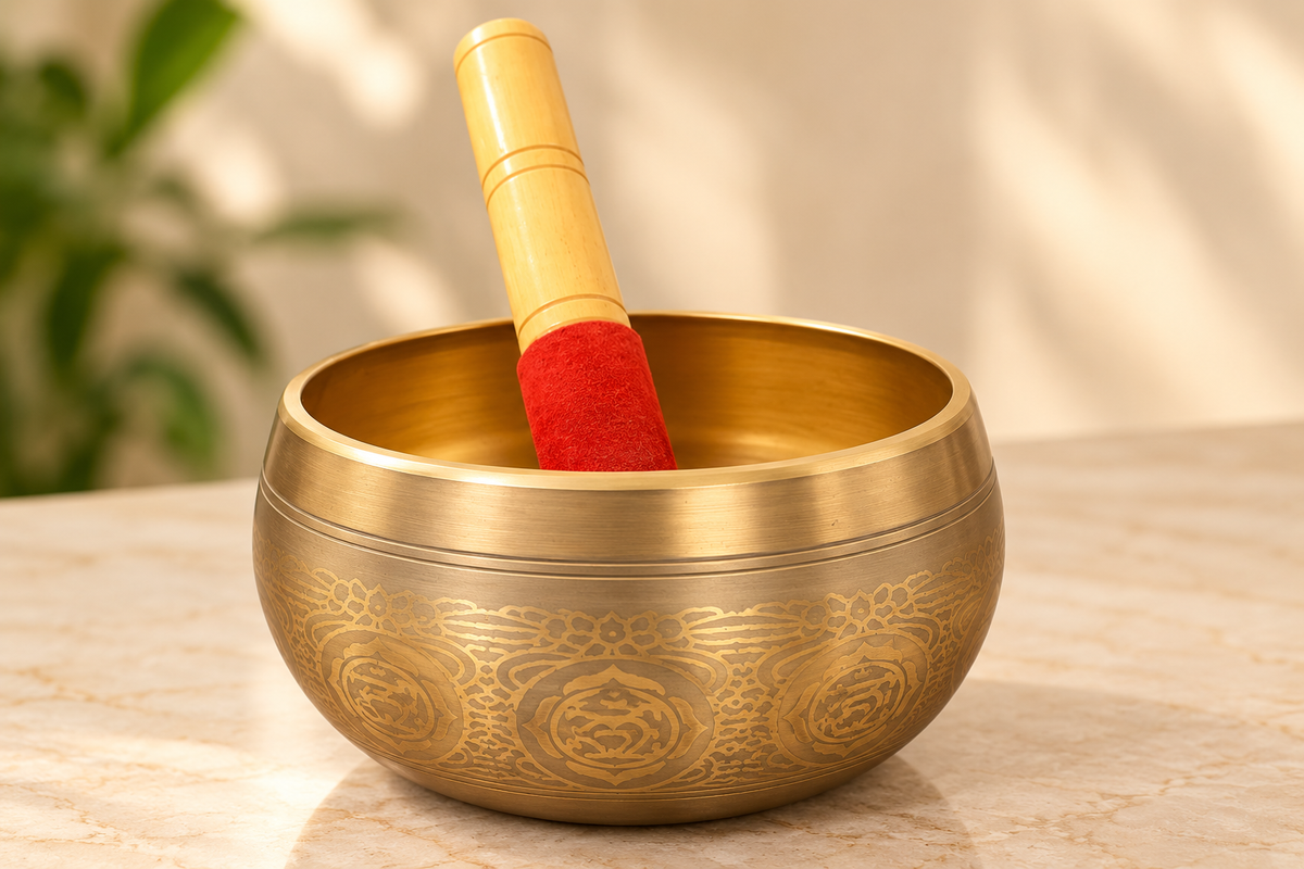 Singing Bowl with Wooden Mallet