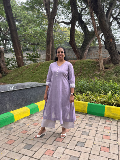 Pastel Lavender A‑Line Top & Pant Set