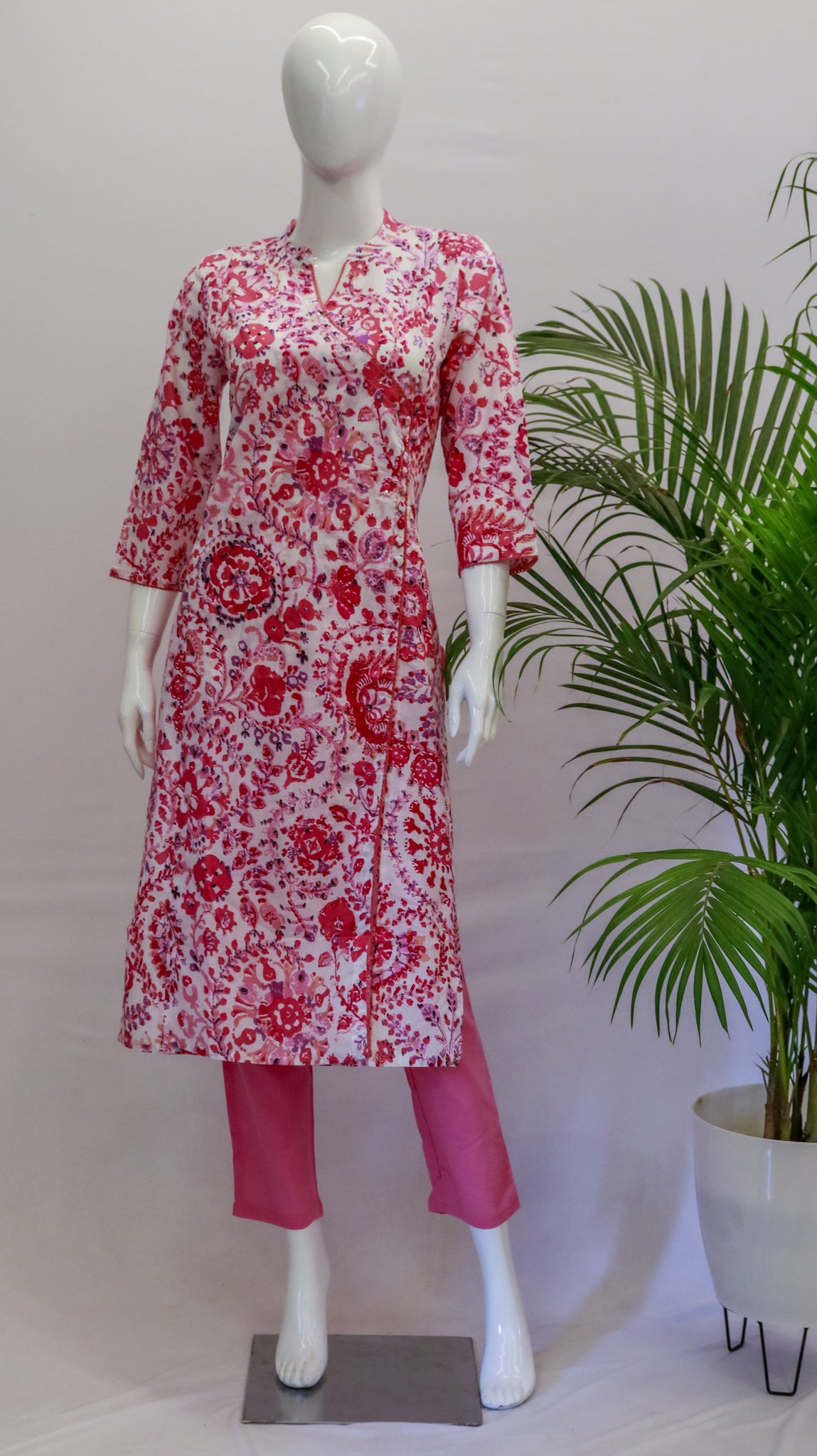 Peach Cotton Top & Pant Set