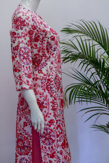 Peach Cotton Top & Pant Set