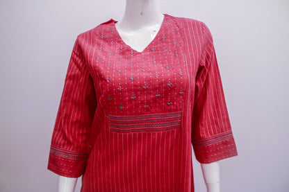 Pink stripes suit set