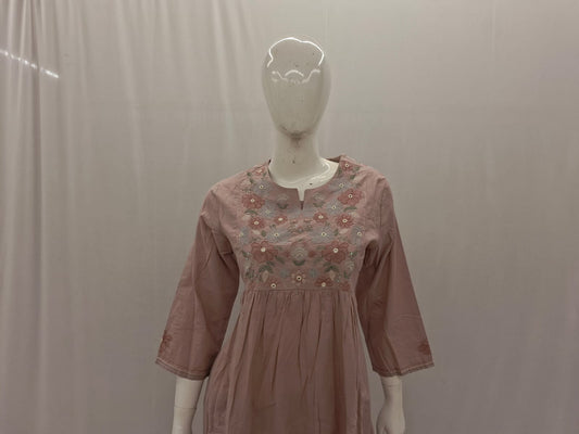 Pink Cotton Top and Pant Set