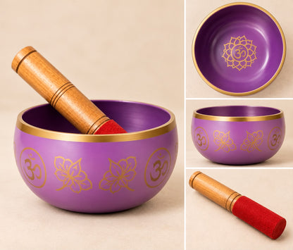 Orange Chakra Singing Bowl with Wooden Mallet and Cushion – 4.5 Inch (Copy)