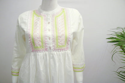 Mul White Palazzo Top and Pant Set