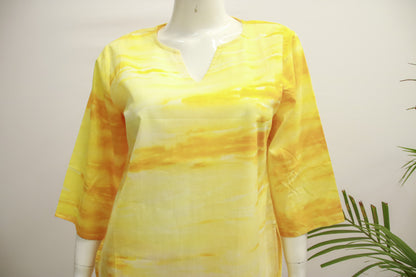 Premium Yellow Dyed Co-Ord Set