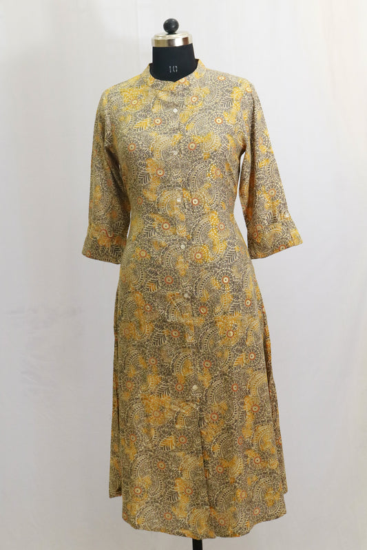 Yellow Rayon Kurti