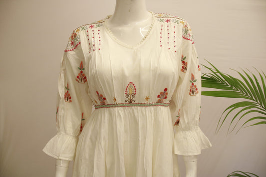 Cotton White Embroidery Tunic