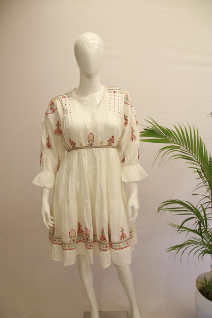Cotton White Embroidery Tunic